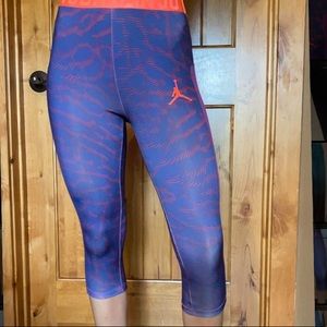 NIKE AIR JORDAN Dri-Fit Multi Colored Half Leggings